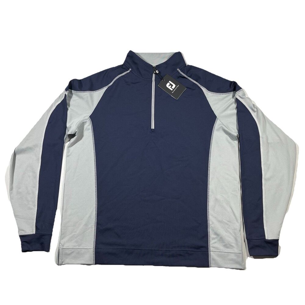 FootJoy FJ Sport Half Zip Pullover Golf Jacket Navy Gray Men’s Medium NWT